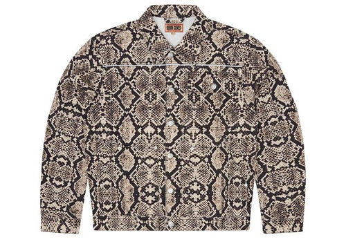 Corteiz Snakeskin Denim Workwear Jacket Black/Beige