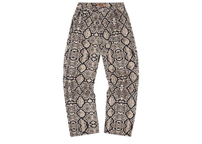 Corteiz Snakeskin Denim Workwear Pant Black/Beige