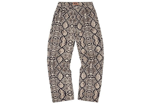 Corteiz Snakeskin Denim Workwear Pant Black/Beige