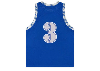 Corteiz Stencil Camo Bball Jersey Blue