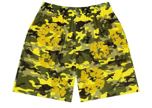 Denim Tears Camo Cotton Wreath Mesh Shorts Yellow