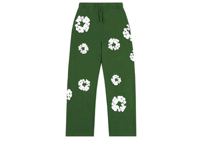 Denim Tears Cotton Wreath Baggy Sweatpants Green