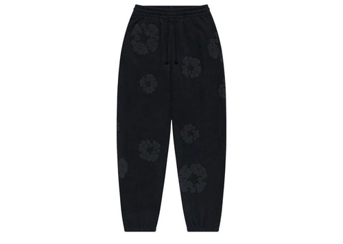 Denim Tears Cotton Wreath Sweatpants Black Monochrome