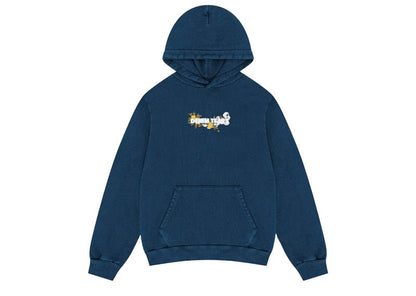 Denim Tears Embroidered Floral Hoodie Navy