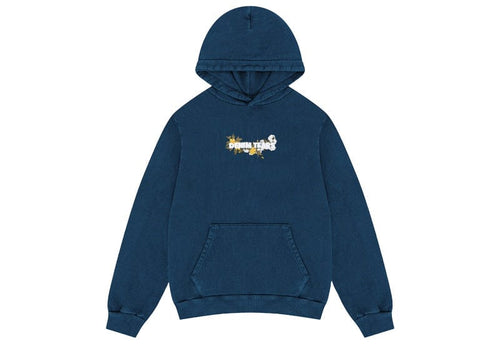 Denim Tears Embroidered Floral Hoodie Navy