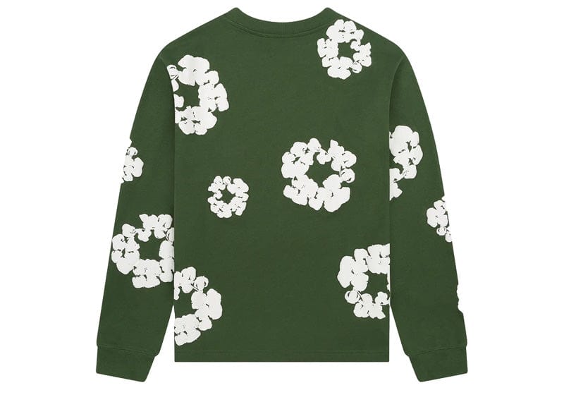 Denim Tears Long Sleeve Cotton Wreath T-shirt Green