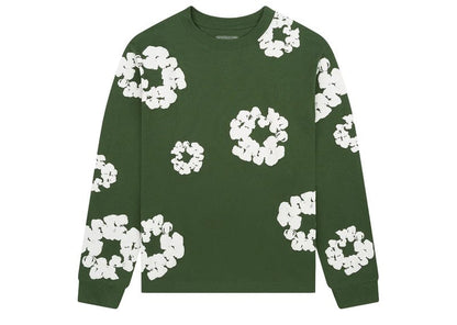 Denim Tears Long Sleeve Cotton Wreath T-shirt Green