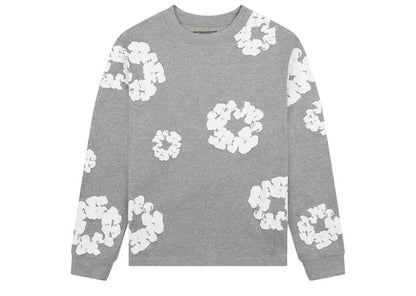 Denim Tears Long Sleeve Cotton Wreath T-shirt Grey
