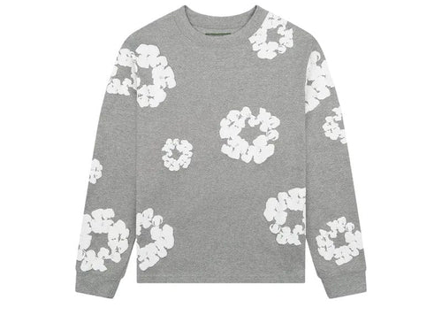 Denim Tears Long Sleeve Cotton Wreath T-shirt Grey