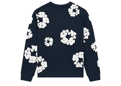 Denim Tears Long Sleeve Cotton Wreath T-shirt Navy