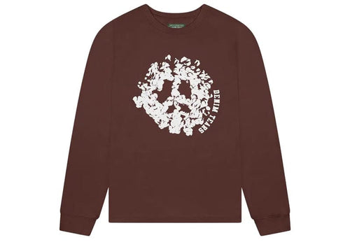 Denim Tears Peace Wreath Long Sleeve Tee Brown