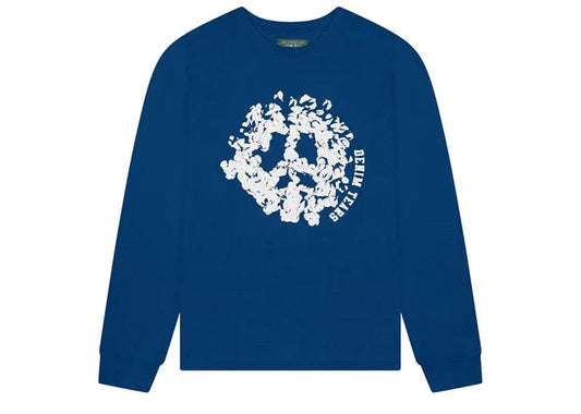 Denim Tears Peace Wreath Long Sleeve Tee Navy