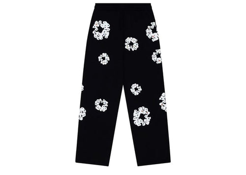 Denim Tears Rhinestone Cotton Wreath Sweatpants Black