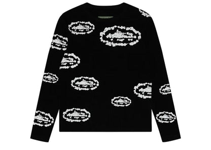 Denim Tears x Corteiz Island Wreath Waffle Thermal Black