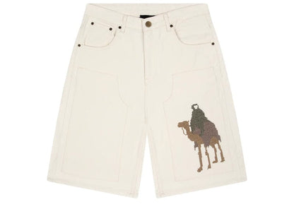 Derschutze Aziza Denim Shorts Ecru Off White