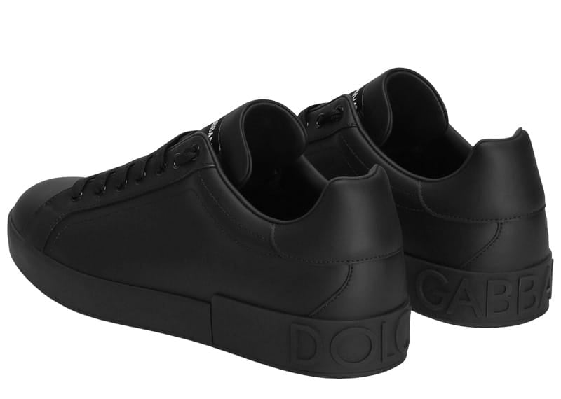 Dolce & Gabbana Bassa Vitello Nappato Portofino Sneaker Black