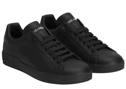 Dolce & Gabbana Bassa Vitello Nappato Portofino Sneaker Black