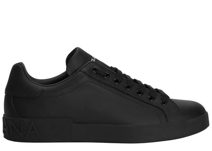 Dolce & Gabbana Bassa Vitello Nappato Portofino Sneaker Black