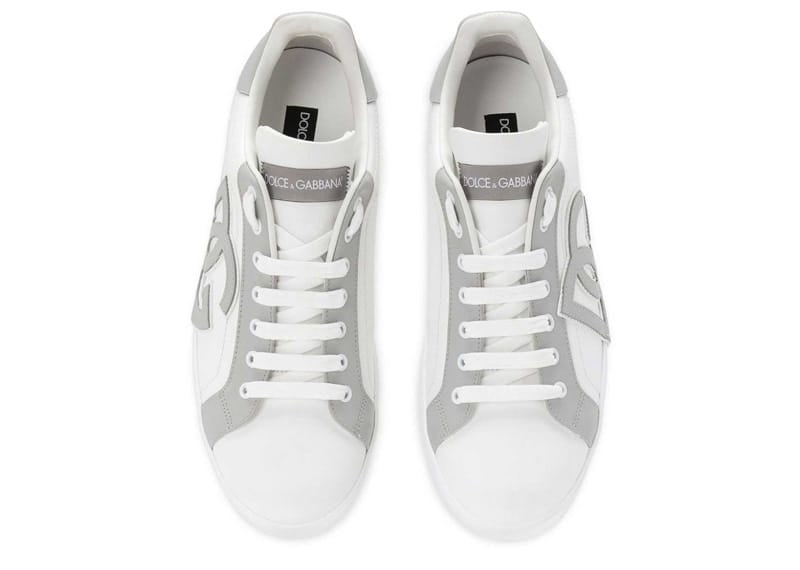 Dolce & Gabbana Calfskin Nappa Portofino Sneaker White/Grey