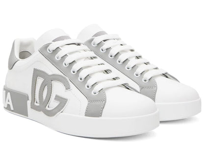 Dolce & Gabbana Calfskin Nappa Portofino Sneaker White/Grey
