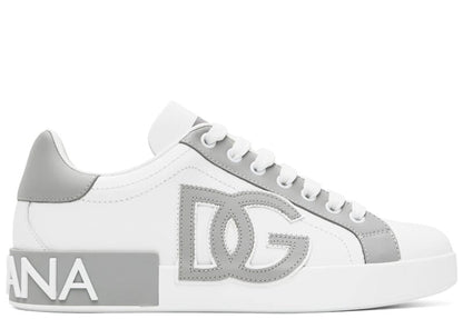 Dolce & Gabbana Calfskin Nappa Portofino Sneaker White/Grey