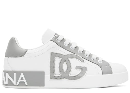 Dolce & Gabbana Calfskin Nappa Portofino Sneaker White/Grey