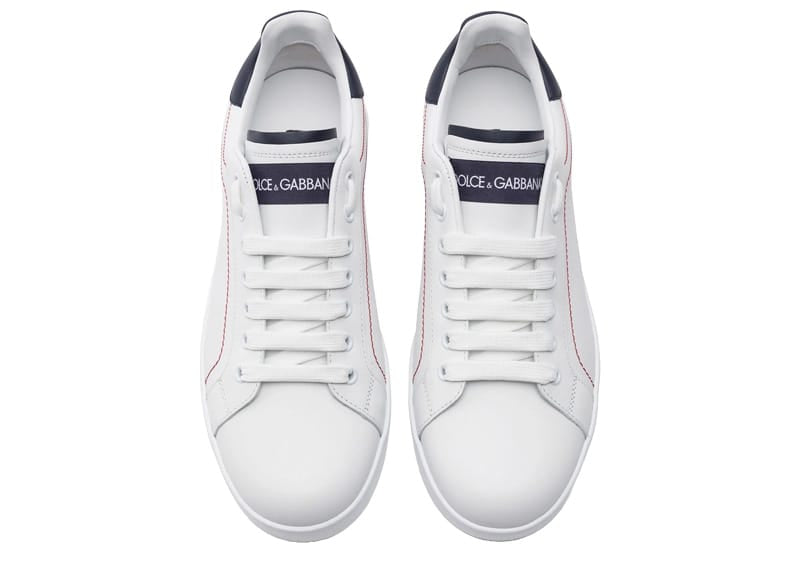 Dolce & Gabbana Calfskin Nappa Portofino Sneaker White/Navy