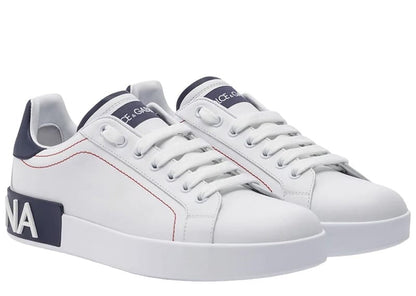 Dolce & Gabbana Calfskin Nappa Portofino Sneaker White/Navy