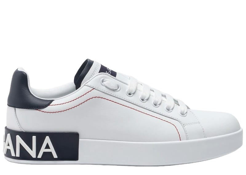 Dolce & Gabbana Calfskin Nappa Portofino Sneaker White/Navy