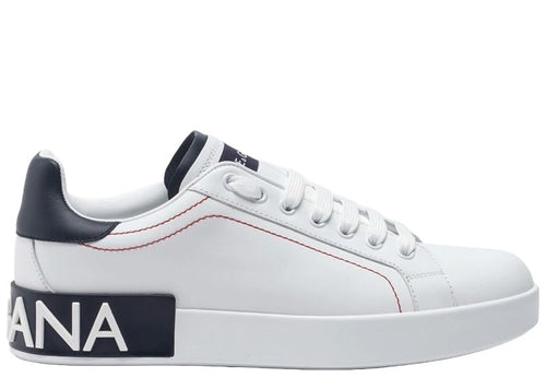 Dolce & Gabbana Calfskin Nappa Portofino Sneaker White/Navy