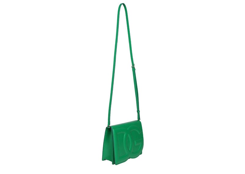 Dolce & Gabbana Calfskin DG Logo Crossbody Bag Green