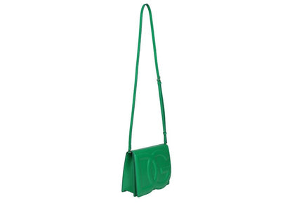 Dolce & Gabbana Calfskin DG Logo Crossbody Bag Green