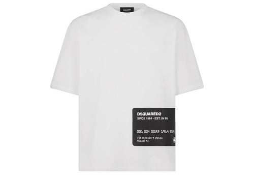 DSquared2 Card Design Print Cotton Tee White