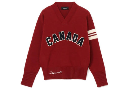 DSquared2 Pullover V-Neck Jersey Red