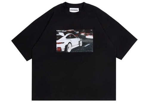 Episodes Brake-Lights Tapestry Patch Tee Black