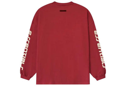 Fear of God Essentials 90's Long Sleeve Tee Crimson