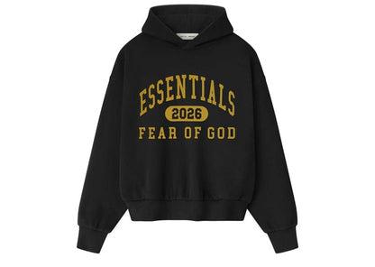 Fear of God Essentials Classic Fleece Hoodie Vintage Black