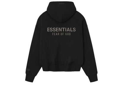 Fear of God Essentials Classic Fleece Zip-Up Hoodie Jet Black