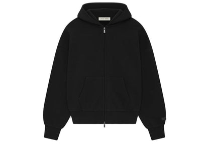 Fear of God Essentials Classic Hood Zip Up Sweatshirt Vintage Black