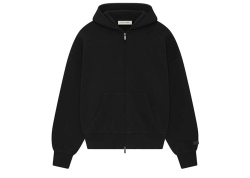 Fear of God Essentials Classic Hood Zip Up Sweatshirt Vintage Black