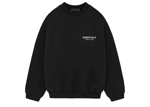 Fear of God Essentials Fleece Crewneck (FW24) Black