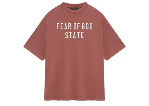 Fear of God Essentials Heavy Crewneck Tee Crimson