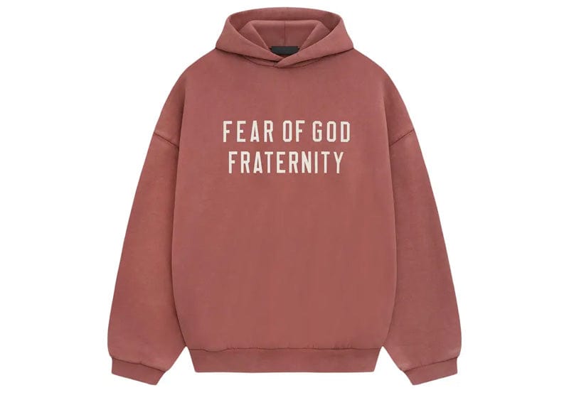 Fear of God Essentials Heavy Fleece Hoodie Crimson