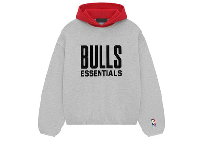 Fear of God Essentials NBA Bulls Hoodie Light Heather