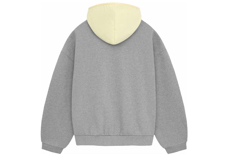 Fear of God Essentials Nylon Fleece Hoodie Dark Heather Oatmeal/Garden Yellow