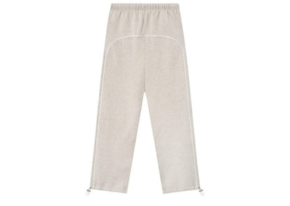 Fear of God Essentials Relaxed Fleece Piping Sweatpant Heather Stone/Cloud White