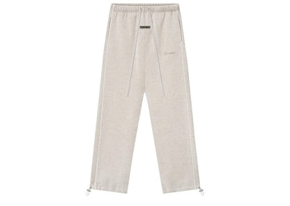 Fear of God Essentials Relaxed Fleece Piping Sweatpant Heather Stone/Cloud White