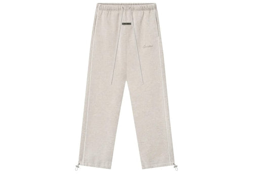 Fear of God Essentials Relaxed Fleece Piping Sweatpant Heather Stone/Cloud White
