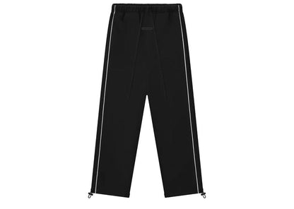 Fear of God Essentials Relaxed Fleece Piping Sweatpant Jet Black/Cloud White