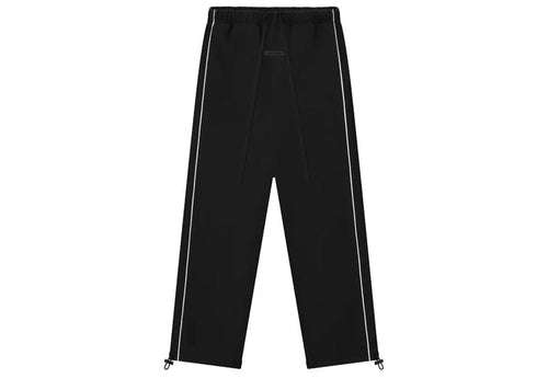Fear of God Essentials Relaxed Fleece Piping Sweatpant Jet Black/Cloud White